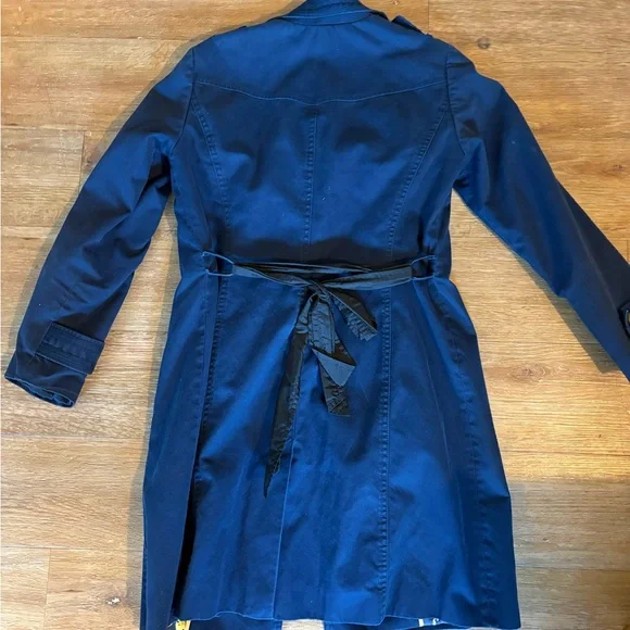 Boden Navy blue trench jacket belted Coat XS - Picture 2 of 2